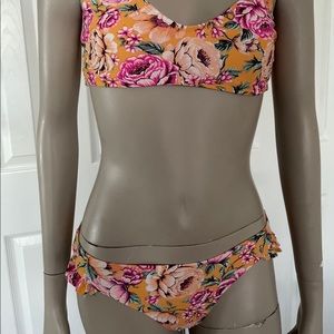 Target yellow and floral bikini set